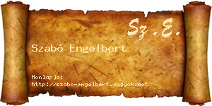 Szabó Engelbert névjegykártya